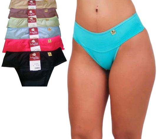 6 Calcinhas Feminina Pala Alta Mylla Lingerie
