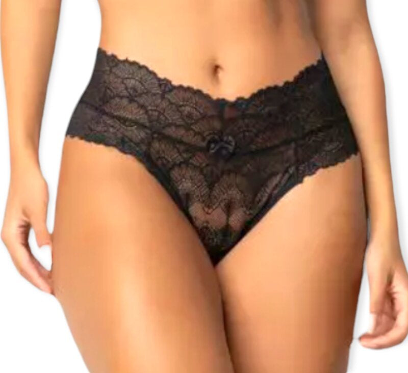 Kit 10 calcinhas Fio de Renda Lacradora Preta | Mylla Lingerie